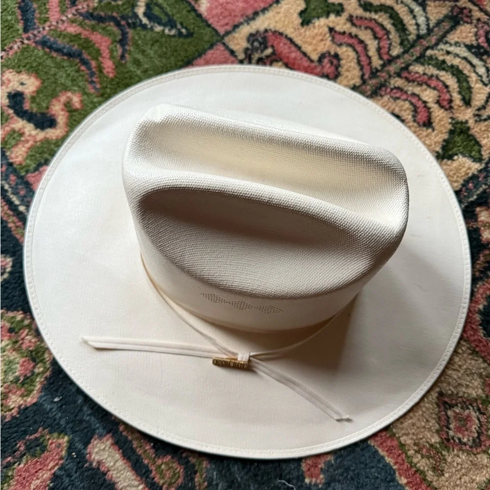 Cowboy hat ivory Rocha Hats sz 6 3/4 - Picture 1 of 9
